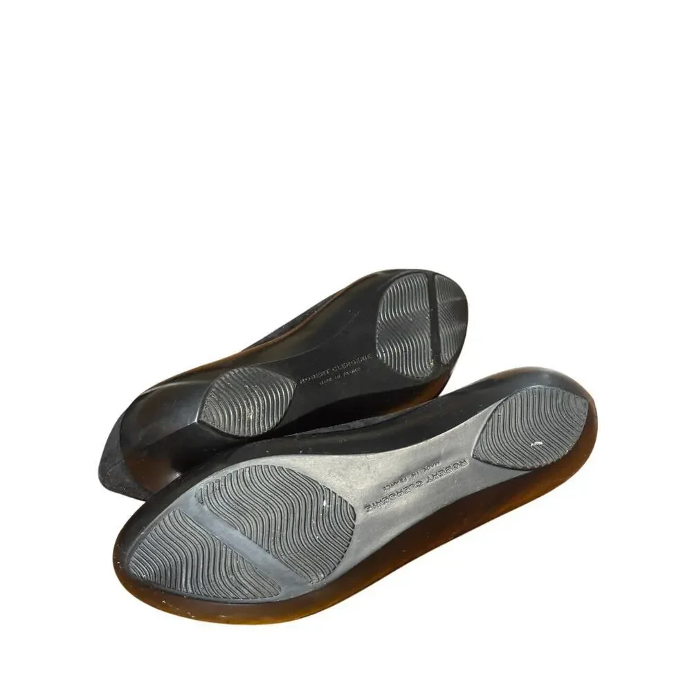 ROBERT CLERGERIE NALOH Black Loafers Suede Platform size 5.5